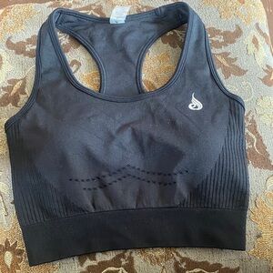 Ryderwear Black Ribbed Sports Bra